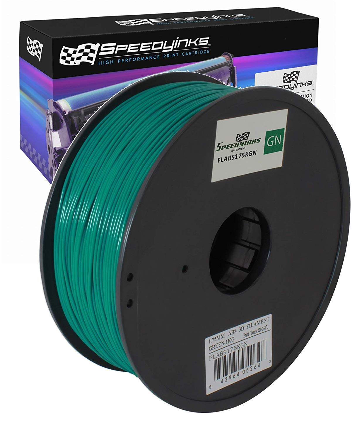 Tintas Speedy ABS Filamento de impresión 3D 1.75 mm Bobinas (verde)