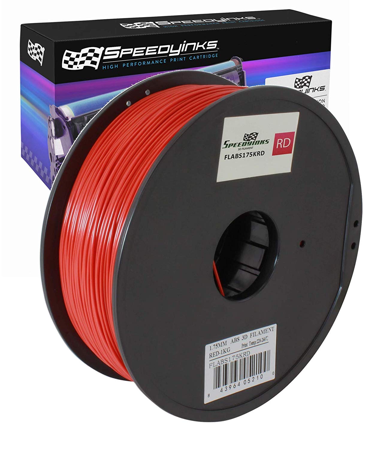 Tintas Speedy ABS Filamento de impresión 3D 1.75 mm Carretes (rojo)