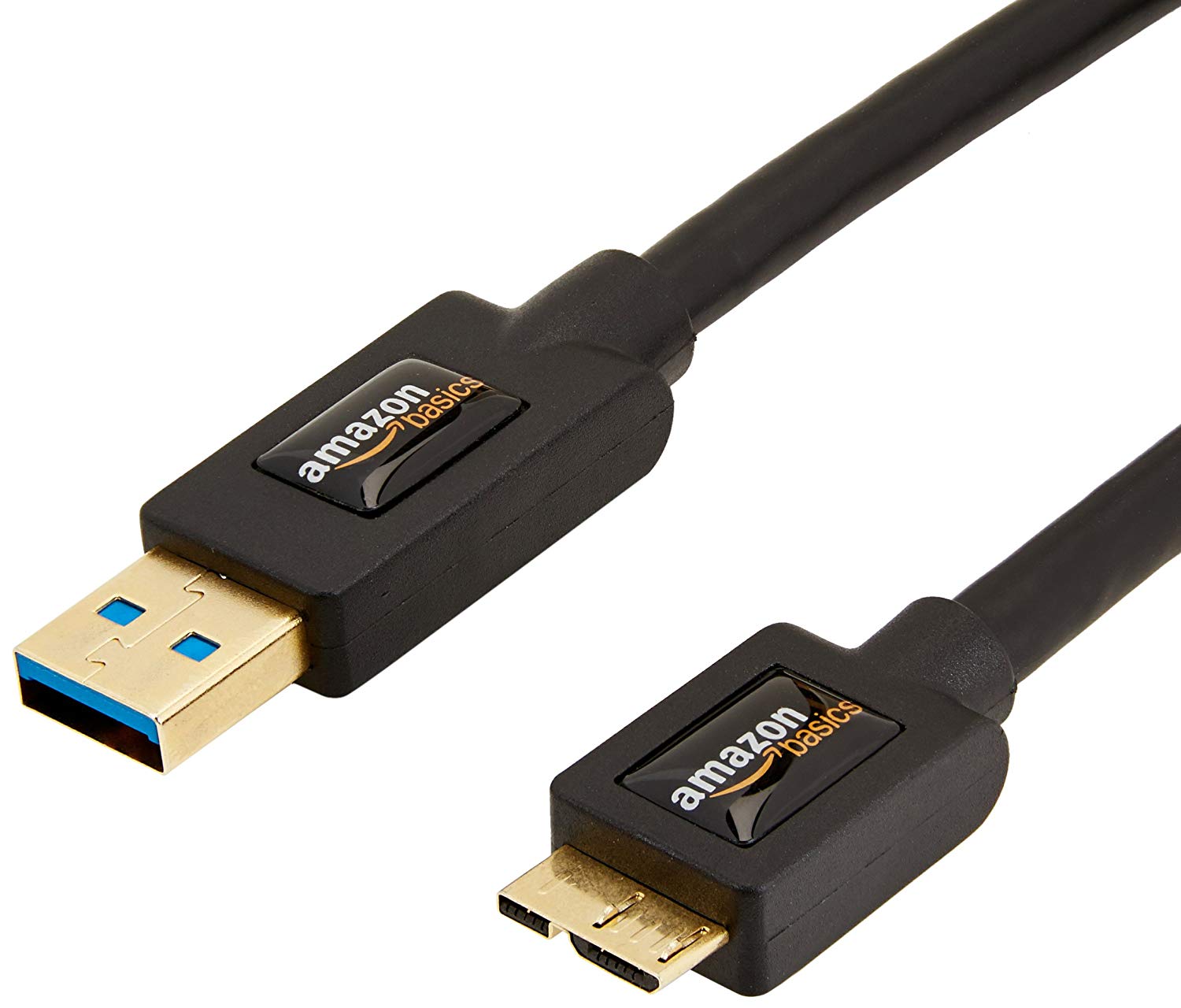 USB 3.0 Cable - A-Male to Micro-B - 3 Feet (0.9 Meters)