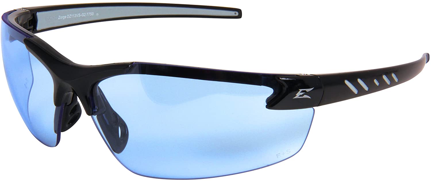 Gafas de seguridad con protección contra niebla/vapor antiarañazos antideslizante UV 400 Edge DZ113VS-G2 Zorge G2 lente azul claro.