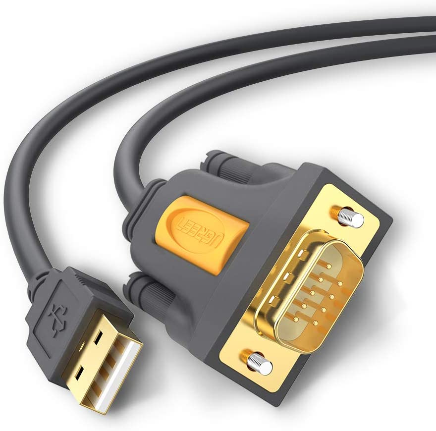 Ugreen Cable adaptador de USB a puerto RS232 DB9, con PL2303 Chipset para Windows 8.1/8, Compatible con /Vista/XP//2000 y Mac OS X 10.6  2metros