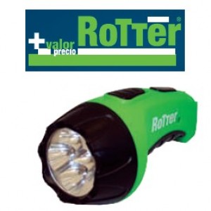LAMPARA LINTERNA DE MANO RECARGABLE 4 LED MARCA ROTTER RO9641