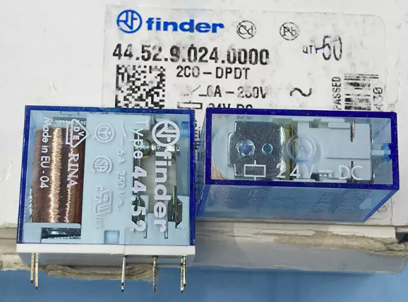 FINDER Type44.52.9.024.0000 24VDC Power Relay 6A 250V 8Pins