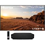 Hisense TV láser 100L5G-CINE100A 4K UHD, proyector UST de tiro ultra corto con pantalla ALR de 100 pulgadas, 2700 lúmenes ANSI, Android TV, HDR10, 30W (estéreo) Dolby Atmos, Alexa incorporado y Google Assistant