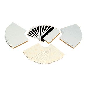 Tarjeta de identificación Zebra Premier 104523-111 - 53.85 mm Ancho x 85.85 mm Longitud - Blanco. PVC CARDS 30 MIL de espesor FOR ALL ZEBRACARD PRINTERS