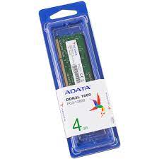 Memoria RAM ADATA PC3L 12800, 4 GB, DDR3L, 1600 MHz, 204-pin SO-DIMM, Portátil