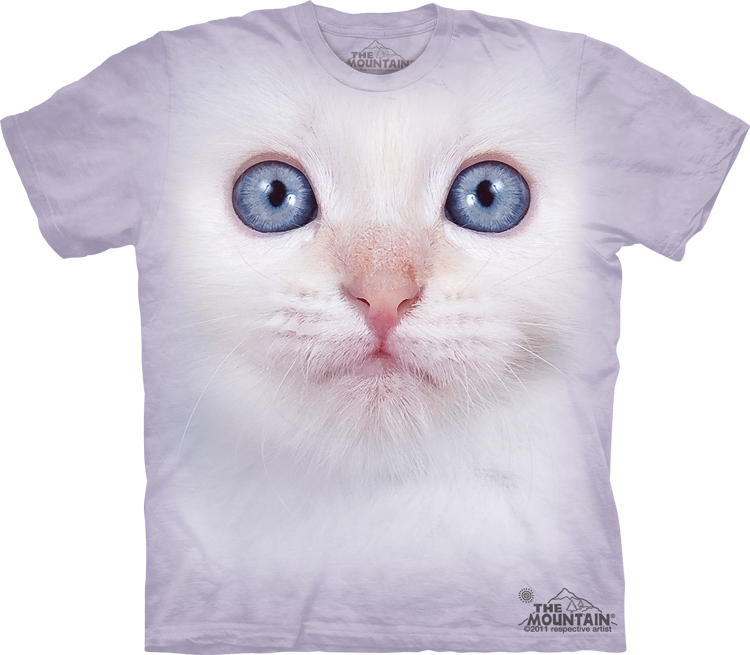 White Kitten Face T-Shirt