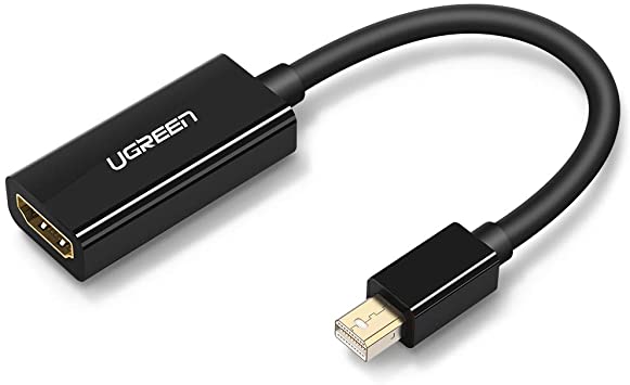 ADAPTADOR MINI DISPLAYPORT A HDMI, UGREEN CABLE MINI DP THUNDERBOLT A HDMI 1080P PARA APPLE MACBOOK AIR, MACBOOK PRO AIR, IMAC, SURFACE PRO, MAC MINI, MICROSOFT SURFACE PRO 4 PRO 3, GOOGLE CHROMEBOOK