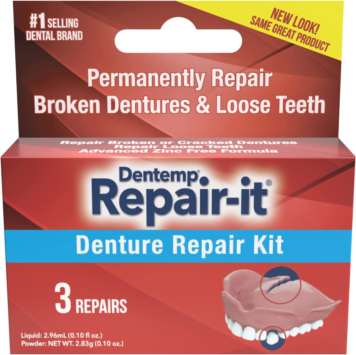 Dentemp Kit de reparación – Repair-It Advanced Formula Kit de reparación de dentaduras