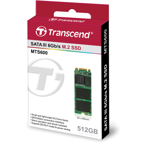 TRANSCEND 512 GB MTS600 SATA III M.2 SSD INTERNO