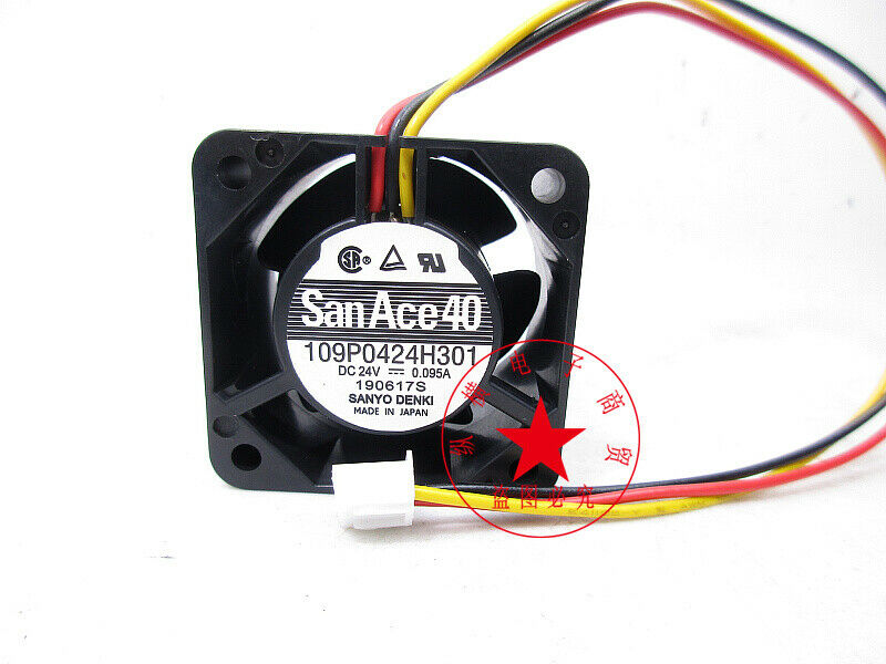 1PC SANYO 4028 4CM 109P0424H301 24V 0.095A WITH DETECTION INVERTER FAN