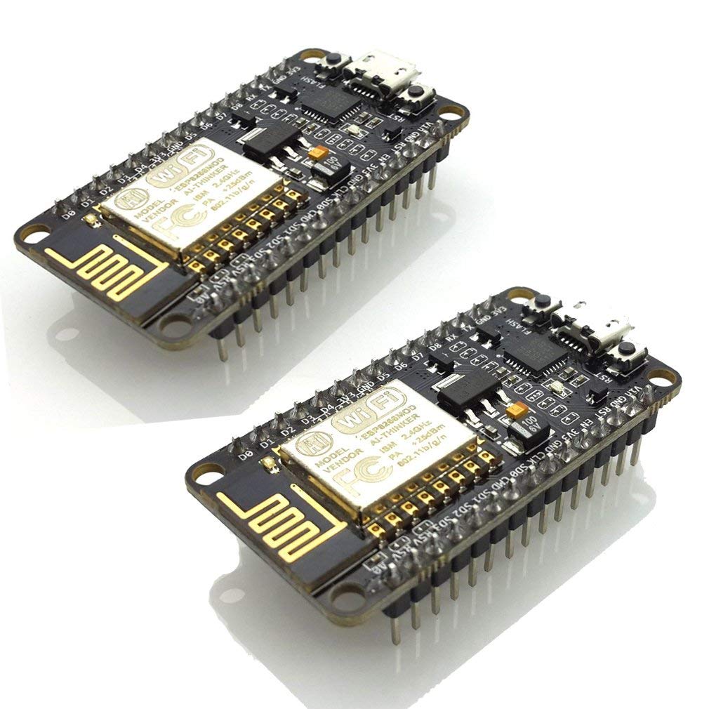 HiLetgo 2pcs ESP8266 NodeMCU LUA CP2102 ESP-12E Internet WIFI Development Board Open source Serial Wireless Module Works Great with Arduino IDE/Micropython (Pack of 2PCS)