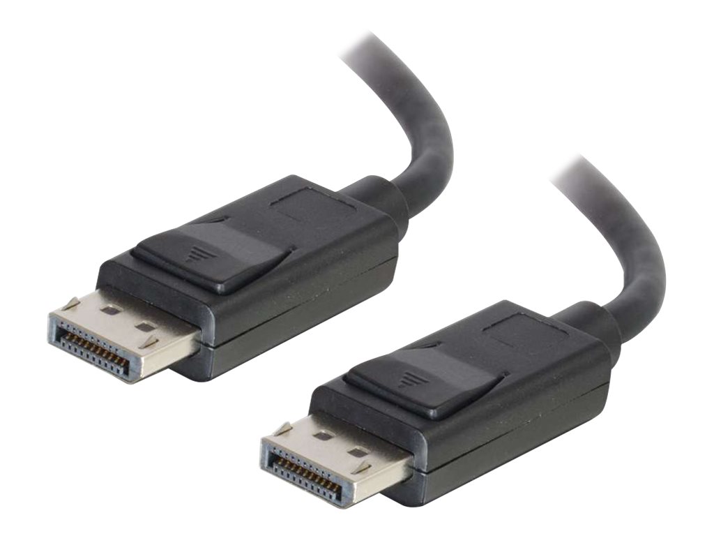 CABLE C2G DISPLAYPORT DE 6 PIES CON PESTILLOS  4K 8K UHD NEGRO