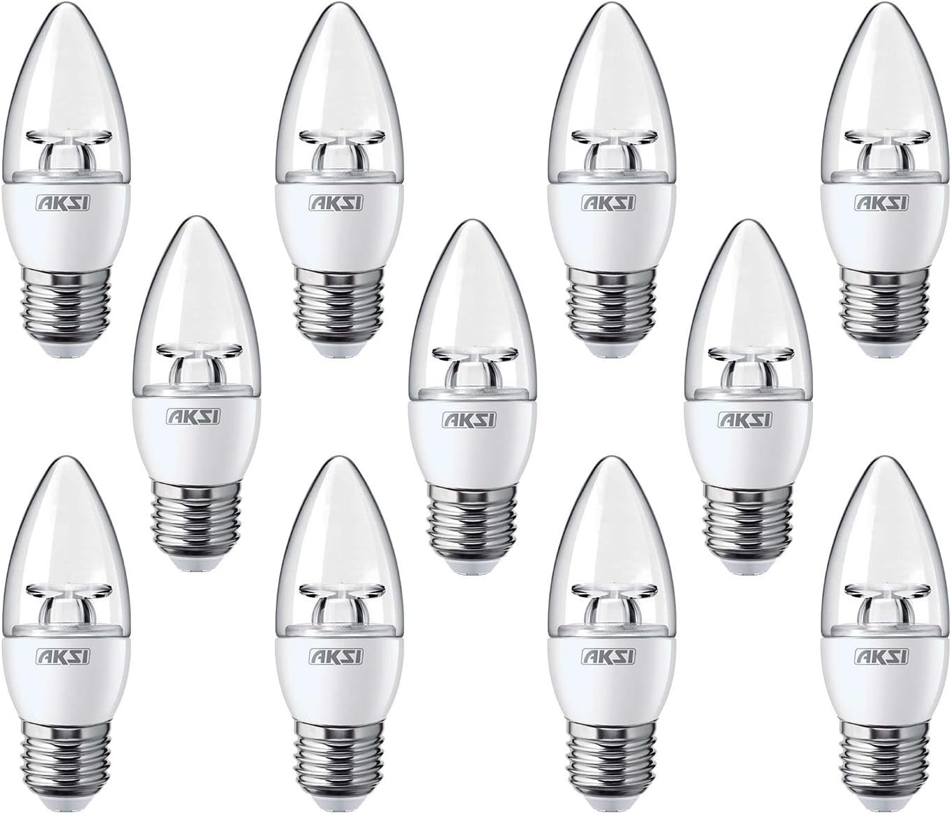 Foco Led 4w | Paquete 10 focos | Vela base E27 | Luz blanca 122014-10