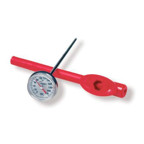 Cooper Atkins 1246-01-1 Pocket Test Thermometer w/ Adjustable Sheath, Bi-Metal, 1.0" Dial, 5.0" Stem