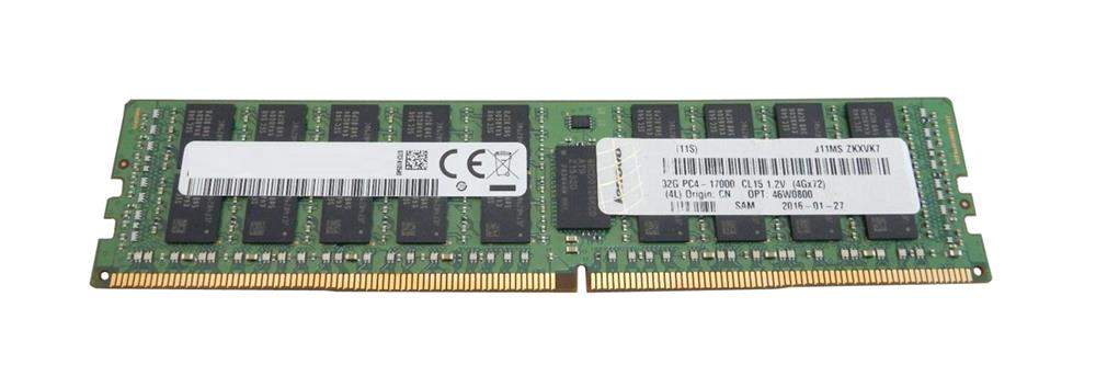 46W0800 IBM Lenovo 32GB PC4-17000 DDR4-2133MHz Pin Carga Reducida DIMM 1.2V Módulo de memoria de rango cuádruple