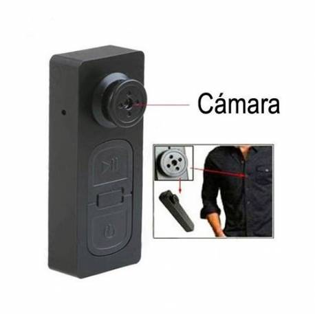 Botón espía con cámara oculta, micro sd, audio, video