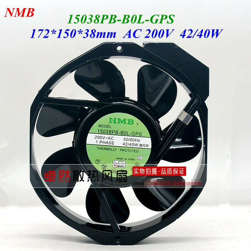 NMB 1PC 15038PB-B0L-GPS 200V 42/40W Full Metal del ventilador del equipo de alta temperatura