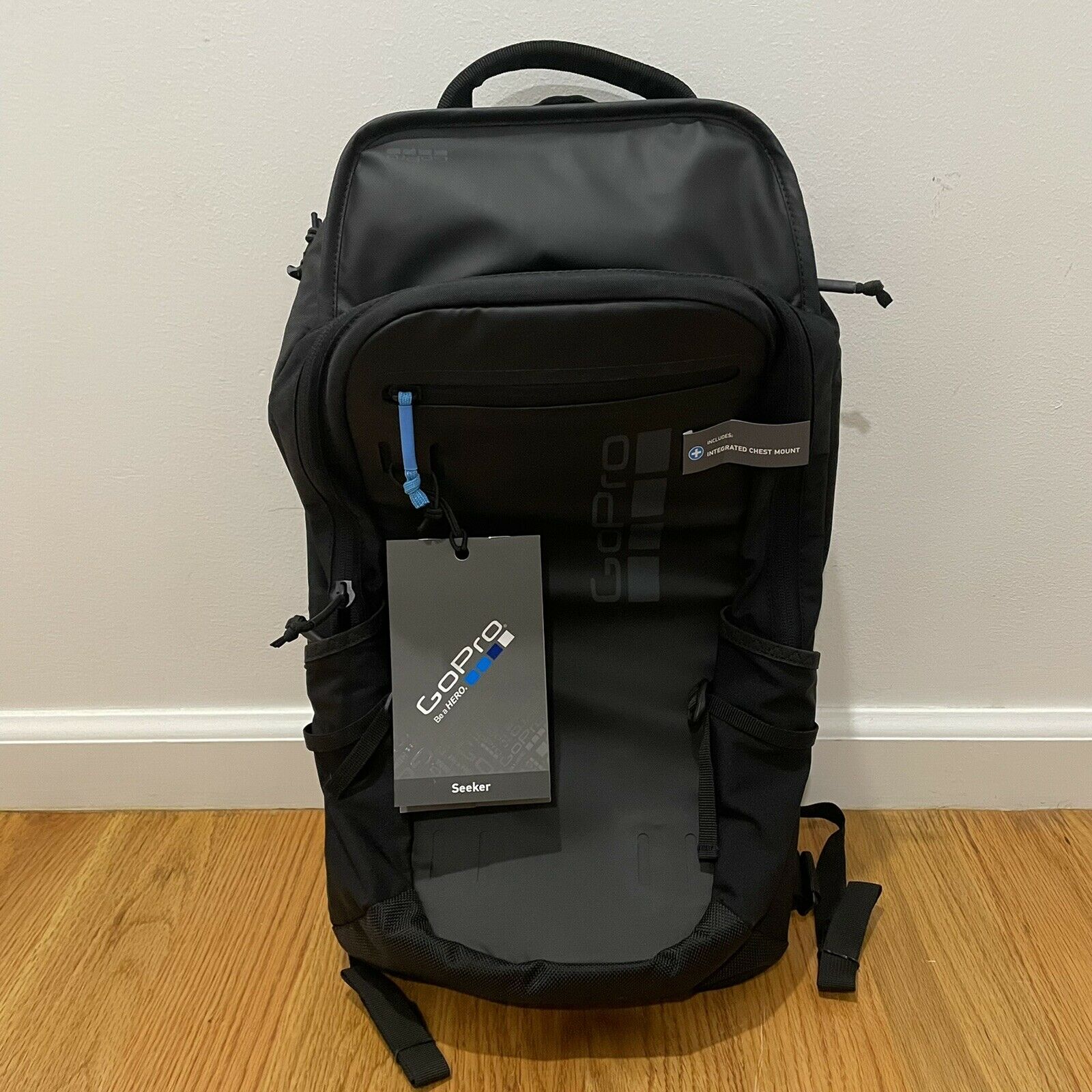GoPro Seeker Backpack Hydration Black AWOPB-001 with Chest Mount.