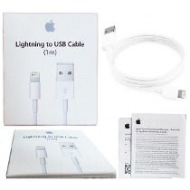 APPLE CABLE USB 1M PARA IPHONE Y ADAPTADOR DE ALIMENTACION CARGADOR DE PARED CA 5W IPHONE 5C 5 5S 6 6S