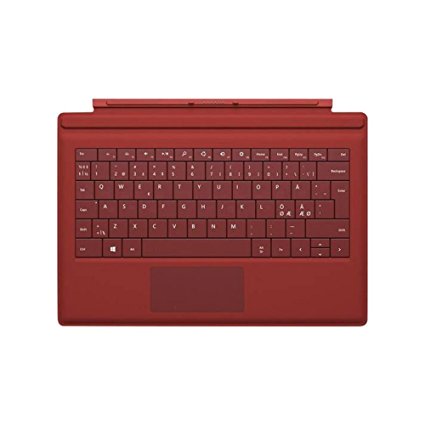 Microsoft Surface Pro 3 Type Cover 1644 RED Keyboard SPANISH ESPANOL