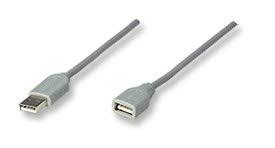 CABLE MANHATTAN USB EXTENSION 1,8M GRIS 165211 CS36M