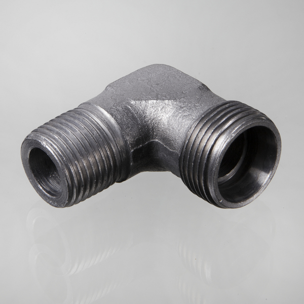 Connector male / male, elbow 90°, AGR1/2"-taper, CEL18, steel.