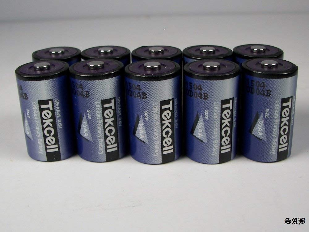 Tekcell baterias de litio 3.6v paquete 10 pz 14250 – 1/2AA