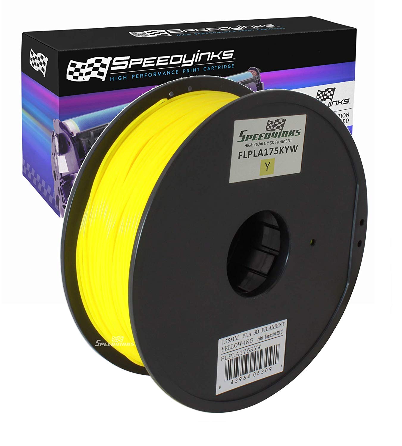 Filamento PLA de tintas Speedy para impresoras 3D | 1.75mm 1kg (Amarillo)