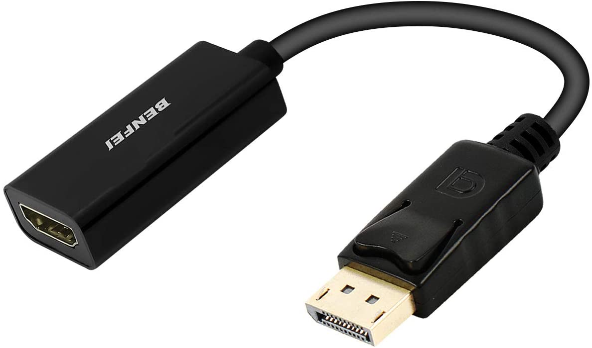 Adaptador Benfei de displayport a HDMI, 4 K, (macho a hembra); compatible con Lenovo, Dell, HP y otras marcas