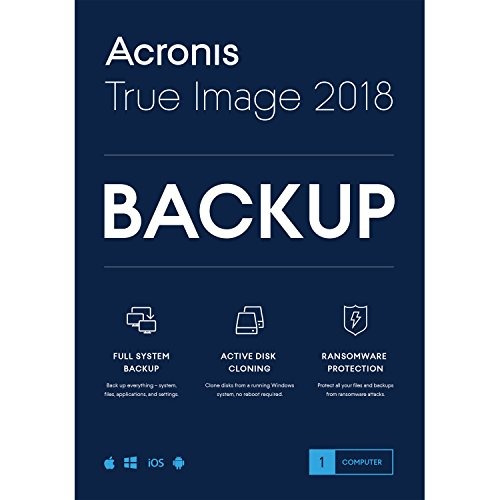 ACRONIS TRUE IMAGE 2018 - 1 Device Backup Software