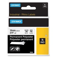 DYMO CINTA DE POLIÉSTER INDUSTRIAL PERMANENTE 3/4" x 18 ft. - BLANCO