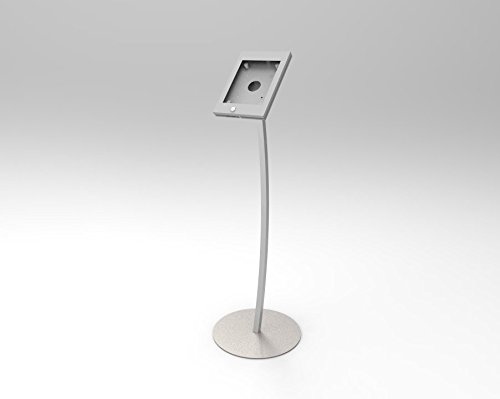 Podium Stand funciona con iPad, caja de seguridad, repisa para notas de orador, cable de alimentación - Silver 19614!