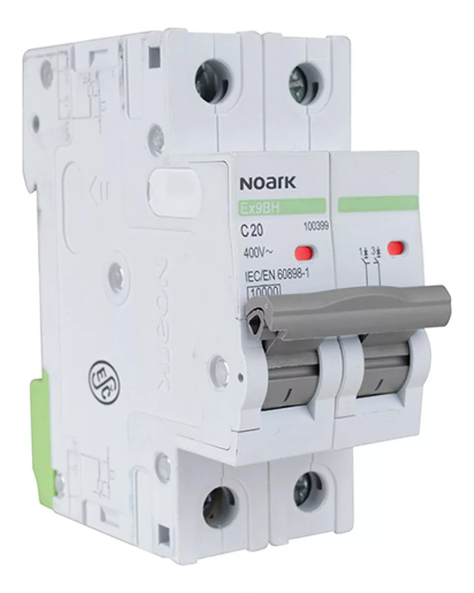 INTERRUPTOR TERMOMAGNÉTICO DIN 2 POLOS, 3 A