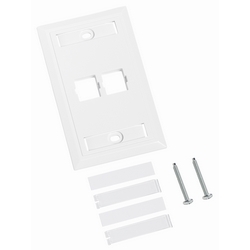 TAPA MODULAR PARA 2 SALIDAS, SERIE L - BLANCO