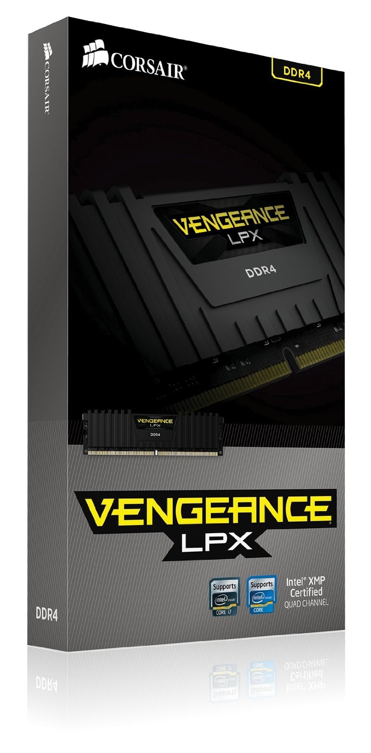 Corsair Vengeance LPX 16GB (1x16GB) DDR4 DRAM 2400MHz (PC4 19200) C14 Memory Kit - NEGRO