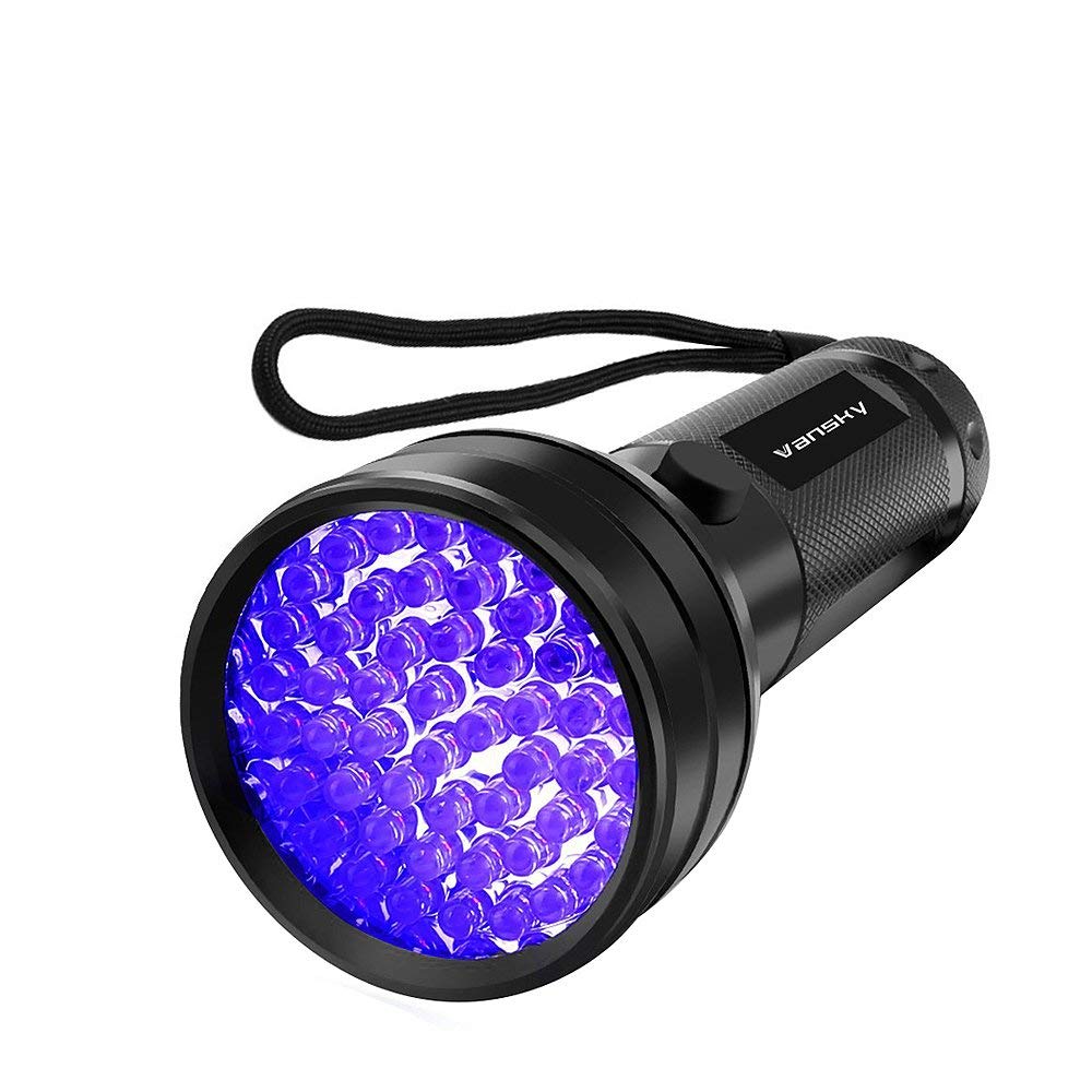 Linterna UV Luces UV de luz negra, Vansky 51 LED Ultraviolet Blacklight Pet Detector de orina para orinao, manchas secas.