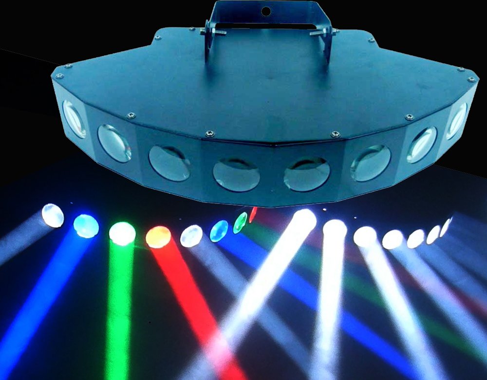 Luz de haz del sector LED de MADOWL 8x3w RGBW, uso para disco, salón de baile