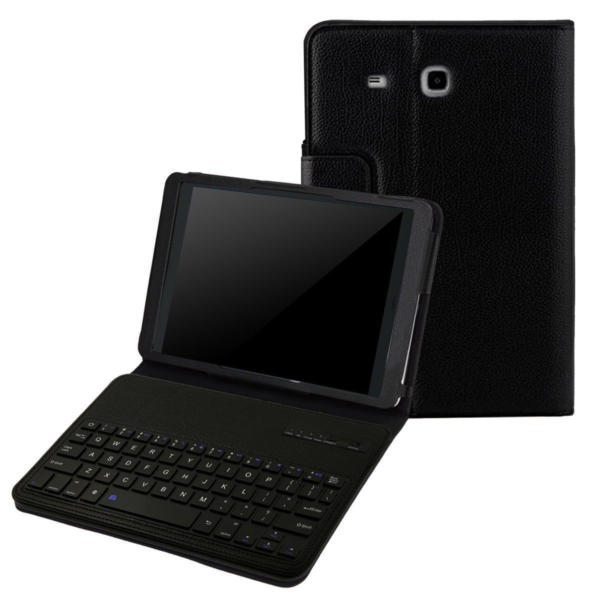 SAMSUNG GALAXY TAB E 9.6 FUNDA CON TECLADO ULTRA DELGADO,TECLADO BLUETOOTH COLOR NEGRO