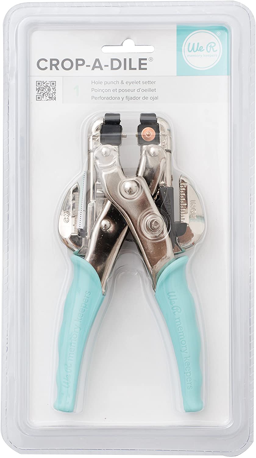 Crop-A-Dile Eyelet and Snap Punch by We R Memory Keepers | Blue Comfort Handle