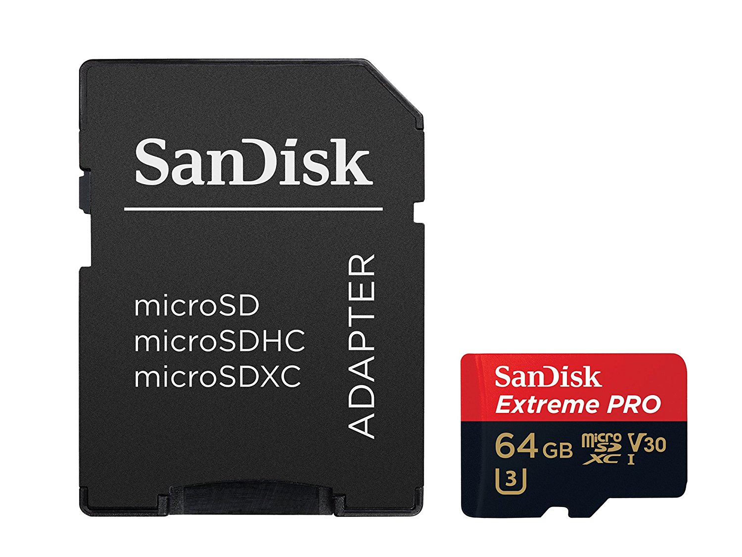 SANDISK EXTREME PRO 64 GB CLASE 10 UHS-l 95MBPS LEER U3 V30 TARJETA DE MEMORIA MICRO SD-SDSQXXG-064G