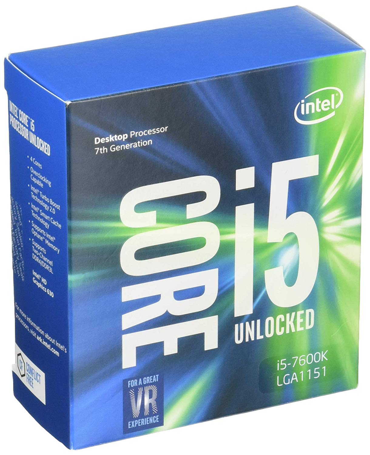 CPU INTEL CORE I5 7600K 3.8(4.2)GHZ 6MB 91W 14NM 1151 (BX80677I57600K)