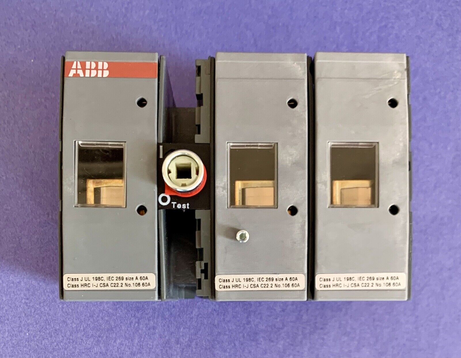 FUSIBLE INTERRUPTOR ABB 1SCA022499R5990 OS60J12 60A 600 VAC