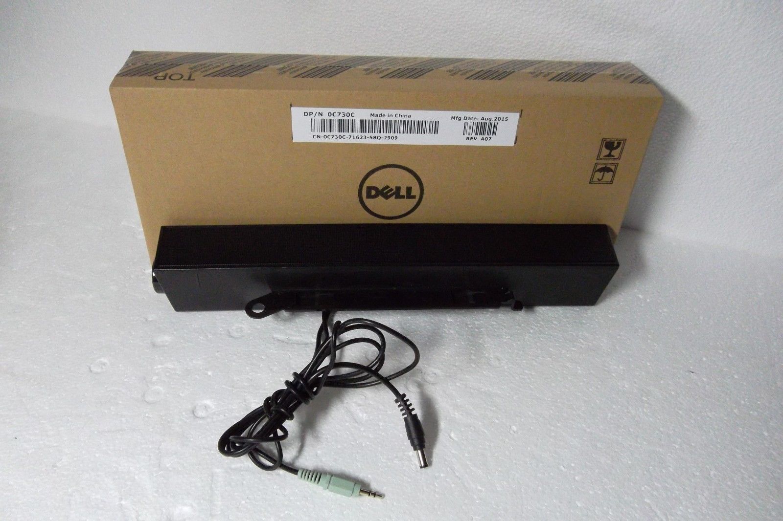 Altavoz Barra de sonido multimedia Dell AX510 PC negro volumen de entrada de alimentación a/c C730C