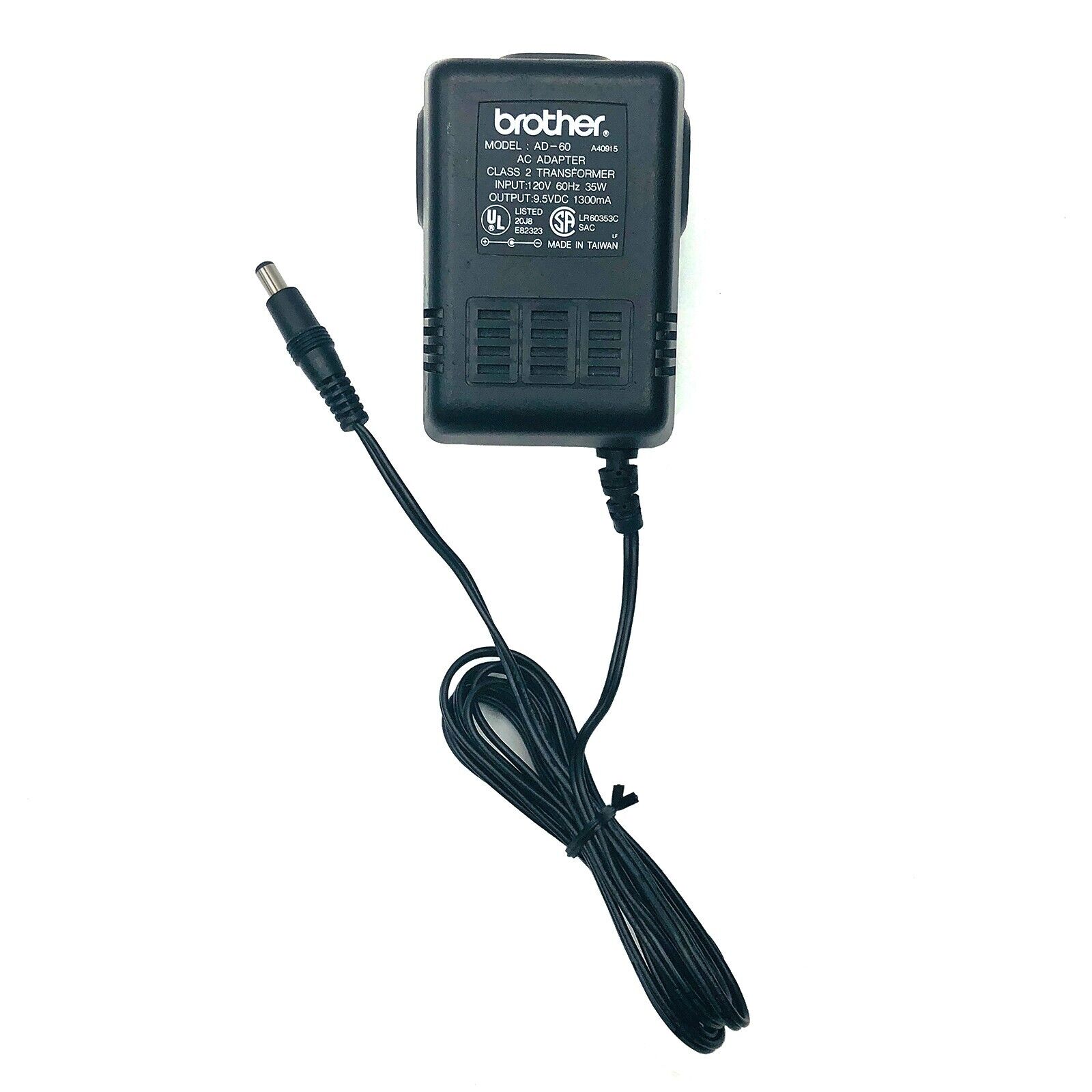 Genuine Brother AD-60 AC Adapter Class 2 Transformer 9.5VDC 1300mA ( USADO )