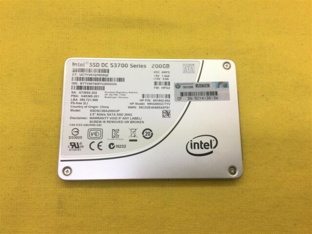 Intel DC S3700 200GB MLC 6G 2.5INCH SATA SSD SSDSC2BA200G3P  (reacondicionado)