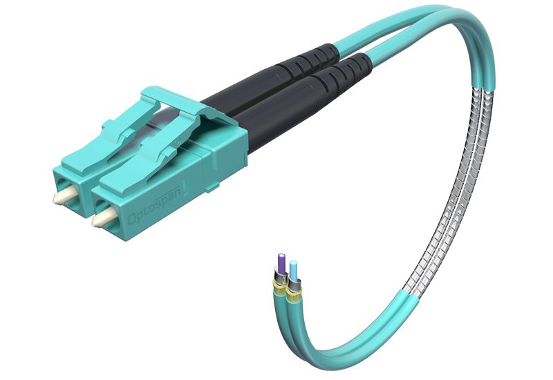 Multimode Armored Cable, Duplex 1000ft, LC-LC.