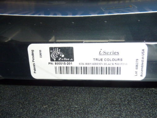Zebra True Colors Black Monochrome Ribbon 800015-201 printer ribbon