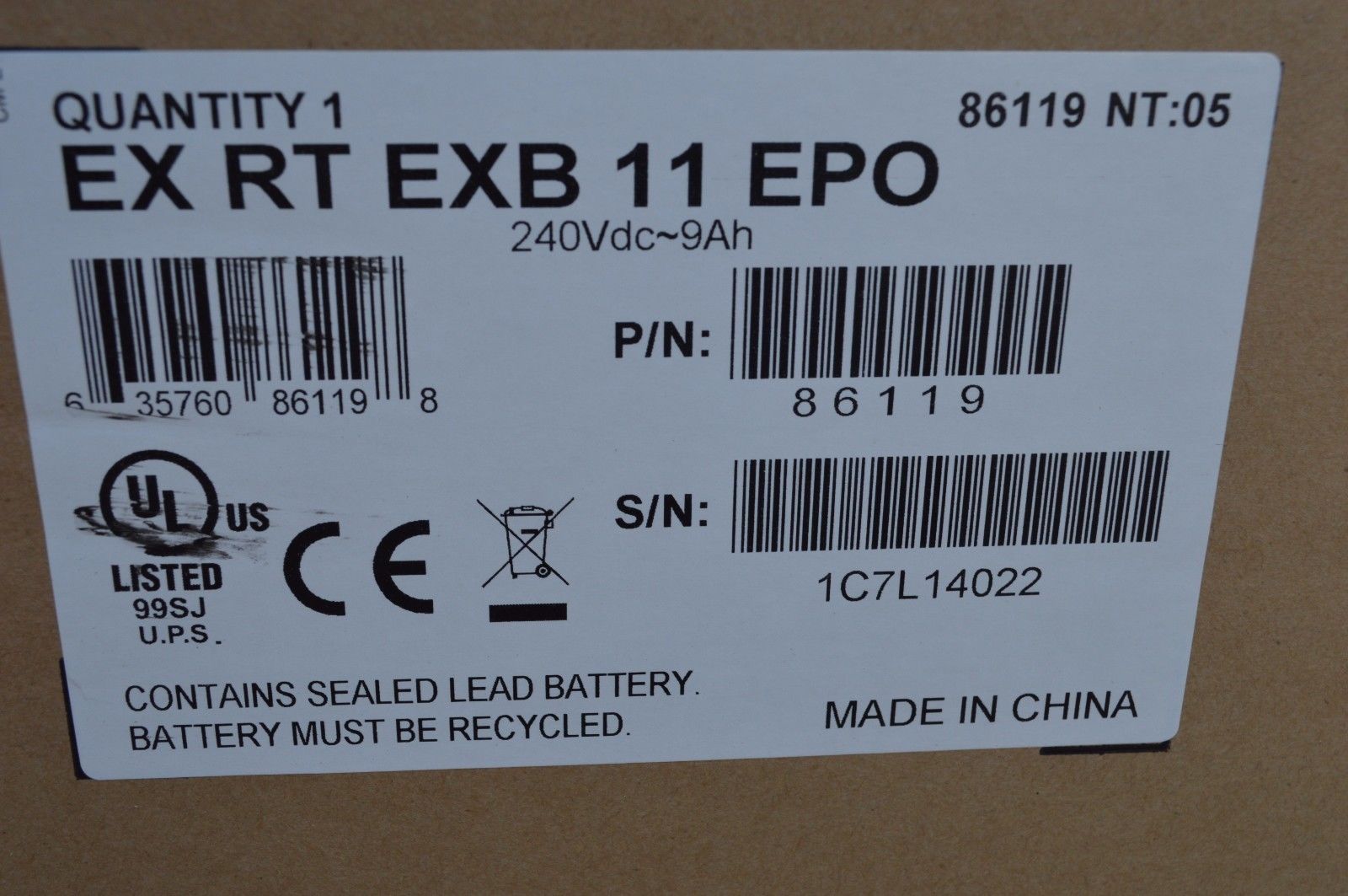 EATON EX RT EXB 11EPO POWER SUPPLY