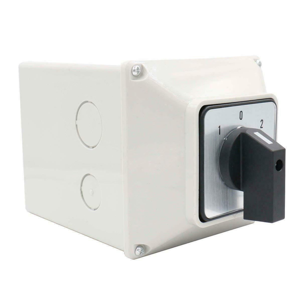 Baomain Universal Rotary Changeover Switch SZW26-63/D303.3 with Master Switch 3 Pole 660V  63A 12 screw terminals
3 Positions